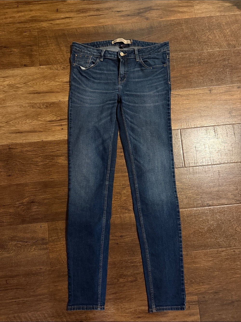 Zara Women's Dark Blue Skinny Jeans